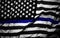 An American flag symbolic of support for law enforcement