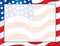 American Flag Template Poster or Postcard Background United States of America