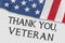 American flag with text of Thank You, Veteran