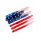 American flag USA watercolor logo vector