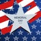 American flag, vector graphics, cover, banner, brochure. USA.