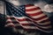 American flag. Vintage look of USA Flag, 4th july, independence day or veterans day concept