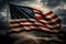 American flag. Vintage look of USA Flag, 4th july, independence day or veterans day concept