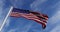 American Flag Waving In The United States Of America Shows Independence - Slow Motion Video 4k 30fps