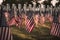 American flags at the cemetery, Veterans Memorial Day, Generative AI