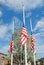 American Flags, Half Staff, Coronavirus, COVID-19, Rutherford, NJ, USA