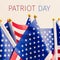 American flags and text patriot day