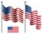 American Flags Waving