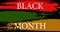 American flyer with black history month on green background. American flag background. Black history month. February