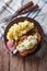 American food: Country Fried Steak and White Gravy vertical top