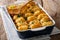 American Food: Tater Tots with cheese, meat, corn and parsley cl