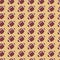 American football background. Seamless sports pattern with oval brown balls for football game. Flat vector illustration