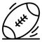 American football ball icon, outline style