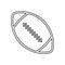 American football ball icon. Rugby ball isolated icon. Vector illustration