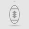 American football ball icon. Sports ball sign and symbol. Vector