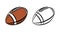 American Football Ball Illustration