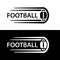 American football ball motion line symbol