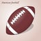 American Football ball on a pink background. Vector Illustration. Rugby sport.