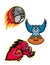 American Football and Basketball Wildlife Sports Mascot Collection