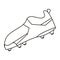 American football boot shoes spiked outline