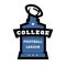 American football, college league logo. Vector illustration.