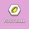 American football colour icon with ball