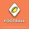 American football colour icon with ball