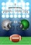 American football final match poster concept. Silver, green Helm