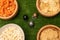 American football flat lay photography with snacks and little helmets