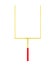 American Football Goal Post Isolated