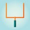 american football goalpost. Vector illustration decorative design