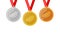 American football gridiron complete shinny medals set gold siver and bronze in flat style