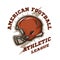 American football helmet emblem.