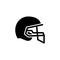 American football helmet glyph icon