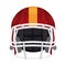American football helmet icon. Rugby head protection helm