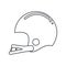 american football helmet sport outline