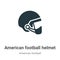 American football helmet vector icon on white background. Flat vector american football helmet icon symbol sign from modern