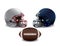 American Football Helmets and Ball Illustration