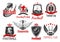 American football heraldic sports badges