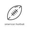 American football icon. Trendy modern flat linear vector America