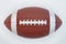 American football isolated on white background with clipping path. Super bowl. Top view.