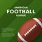 American football league promo advertising realistic banner vector illustration championship