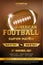 American football match poster template with ball and sample text