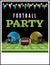 American Football Party Flyer Illustration