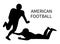 American Football Player Athlete Silhouette Vector