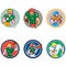 American Football Player Circle Cartoon Collection Set