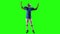 American football player on green screen