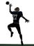 American football player man catching receiving silhouette