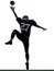 American football player man catching receiving silhouette