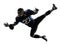 American football player man catching receiving silhouette